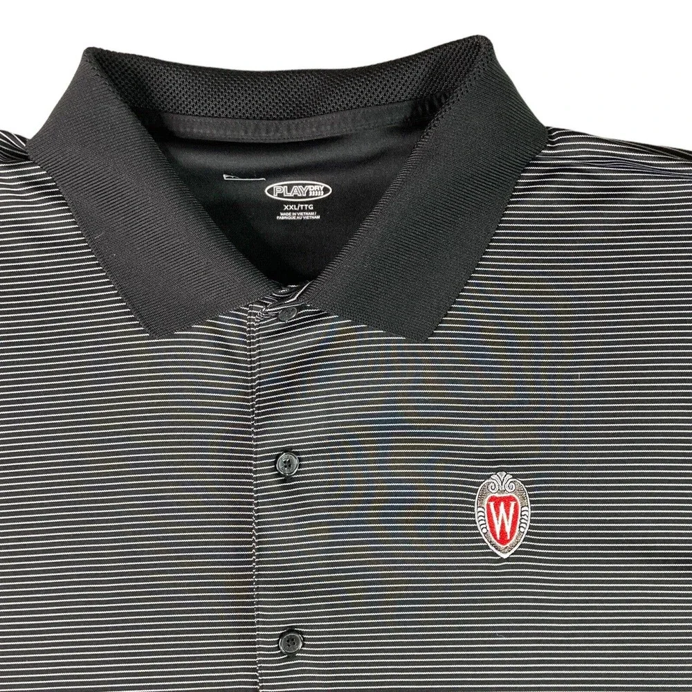 Greg Norman XXL‎ Golf Polo Shirt Microfiber University of Wisconsin Embroidered